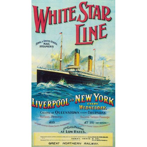 Affiche Liverpool White Star Line