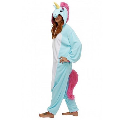 Ensemble Vêtement Autre Kigurumi Licorne Costume Combinaison Animal Animaux Kigurumi Pyjama Onesie Mignon Kawaii Mascotte Peluche Confort Unisexe Carnaval Spectacle Halloween Black Suga