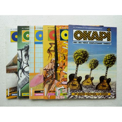 Lot De 6 N° De Okapi :  N° 219 À 224  (Du 01/01 Au 31/03 - 1981)
