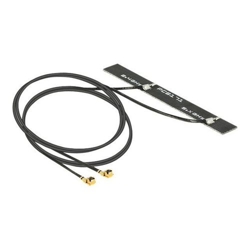 Delock WLAN Twin Antenna - Antenne - 6.16 cm - Wi-Fi - 5 dBi - intérieur - noir