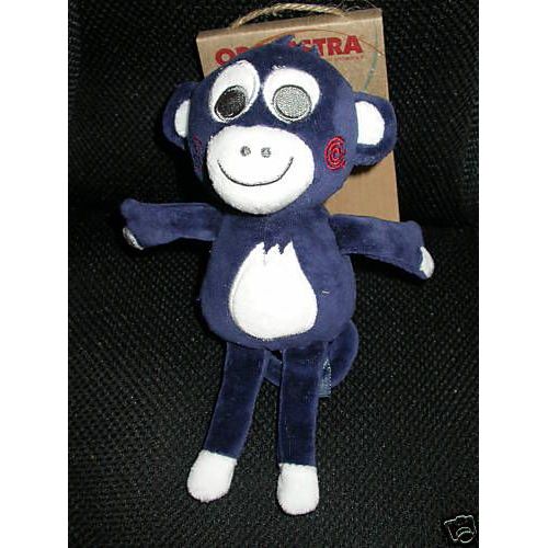 Doudou Peluche 20 Cm Singe Affe Monkey Bleu Nuit Orchestra Nicotoy