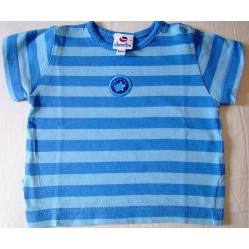 T-Shirt Absorba Coton 1 Mois Bleu 