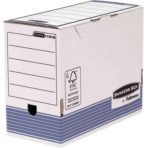 Fellowes Lot De 10 Caisses D'archivage "Bankers Box System"  Bleu 150 Mm A4+