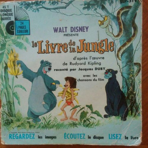 Disque Vinyl 45t Le Livre De La Jungle 
