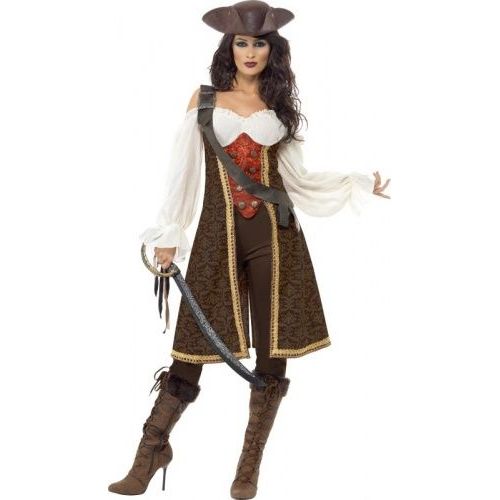 Déguisement Pirate Marron Femme, Taille Medium
