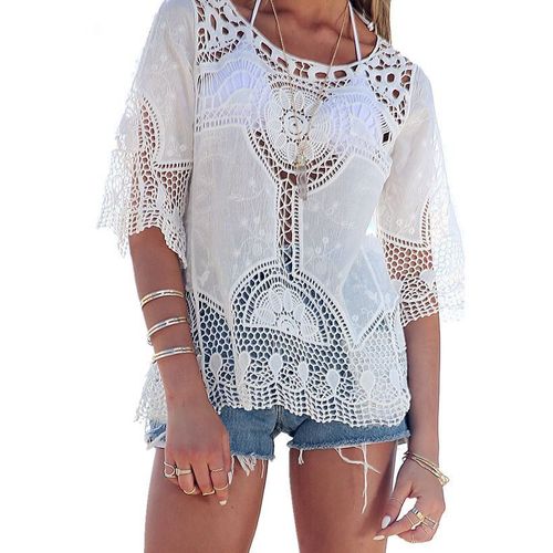 Top Robe Plage Été 40 42 Bohemian Style Boho Lingerie Swimwear Woman Donna Beachwear