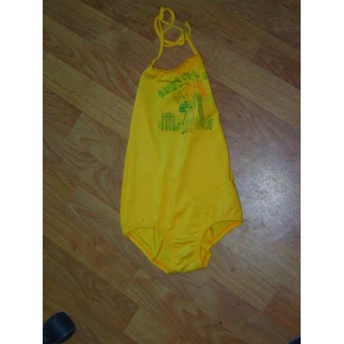 Maillot De Bain Rainette 1 Pièce  8 Ans Jaune Dessin