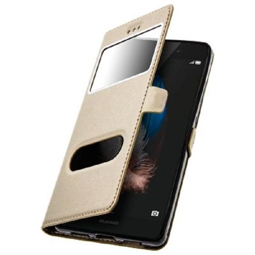 Etui Housse Coque Pochette Flip Case Or Gold Doré Support Silicone Pour Huawei P9 Lite