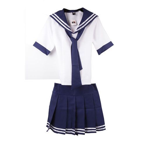 Ensemble Tenue Noire Et Blanche Écolière Japonaise Rentrée Sailor Fuku Chemise Col Jupe Chaussettes Style Lolita Mignon Kawaii Déguisement Cosplay Manga Anime Black Sugar Tailles S M L Xl Xxl Xxxl