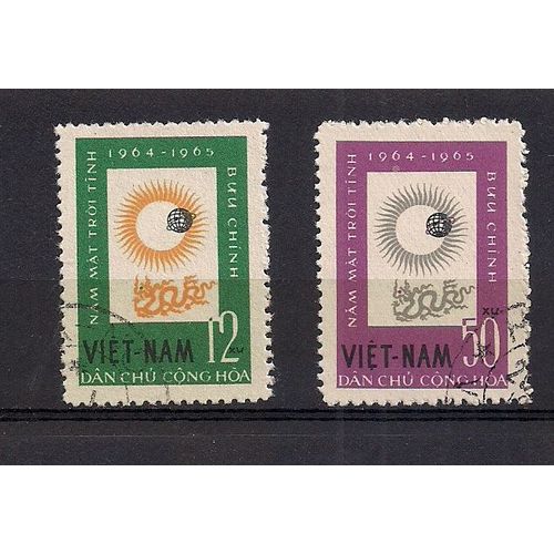 Vietnam - 2 Timbres Oblitérés- Année Du Soleil Calme- N°358 Et N°359