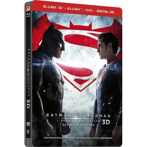 Batman V Superman : L'aube De La Justice - Steelbook Ultimate Édition - Blu-Ray 3d + Blu-Ray + Dvd + Copie Digitale