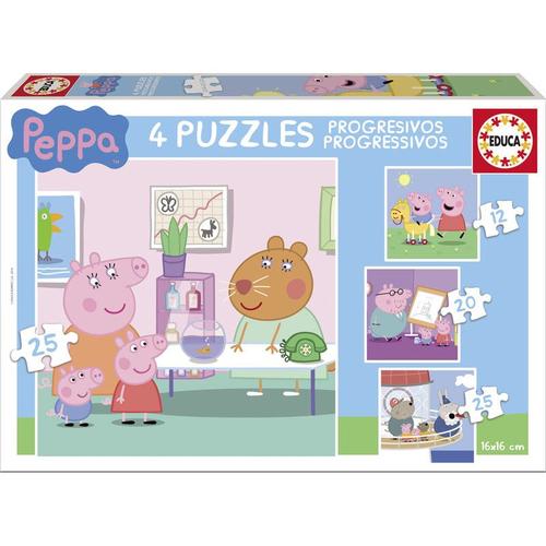 Peppa Pig - Peppa Pig - Puzzle Progressive 12-16-20-25 Pièces