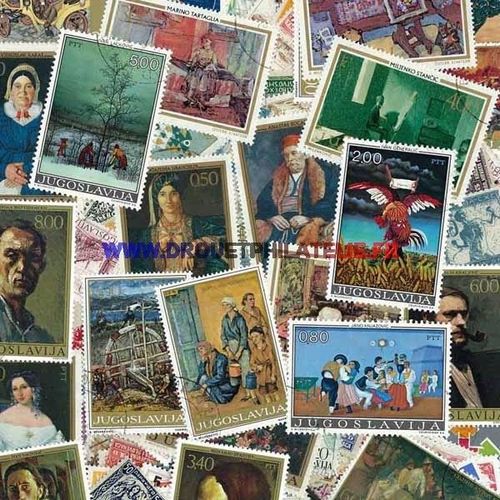 Yougoslavie 100 Timbres Differents Obliteres