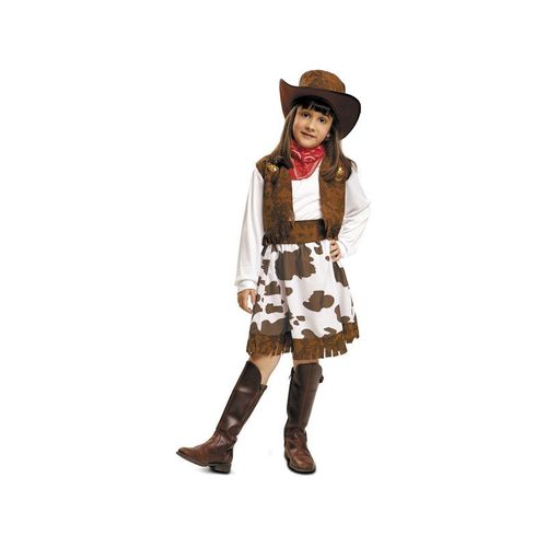 Déguisement Fille Cow-Boy Blanc Et Marron