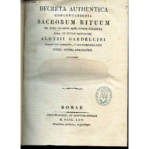 Decreta Authentica Congregationis Sacrorum Rutuum -