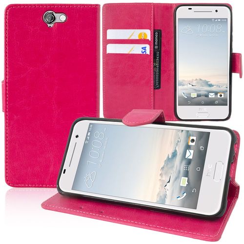 Etui Portefeuille Pour Htc One A9 Support Video Cuir Pu - Rose