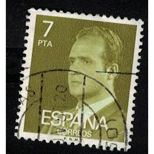 Espagne 1983 Oblitéré Used King Roi Juan Carlos I 7 Pesetas Olive Brunâtre Su