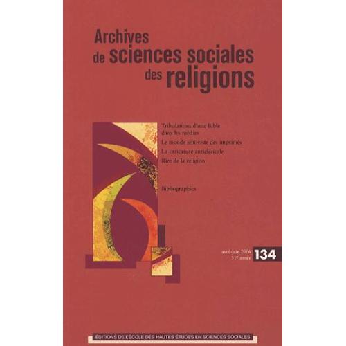 Archives De Sciences Sociales Des Religions N° 134, Avril-Juin 2