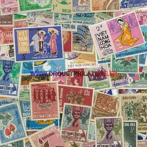 Vietnam Sud  100 Timbres Differents Obliteres 