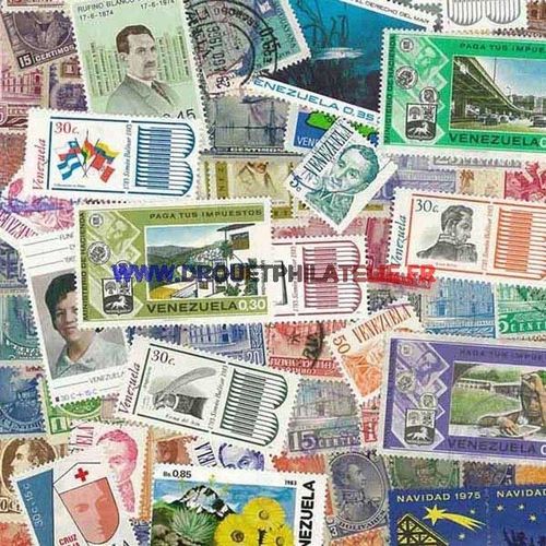 Venezuela 25 Timbres Obliteres Tresbon Etat