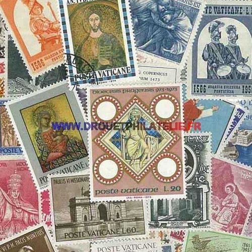 Vatican 300 Timbres Differents Obliteres