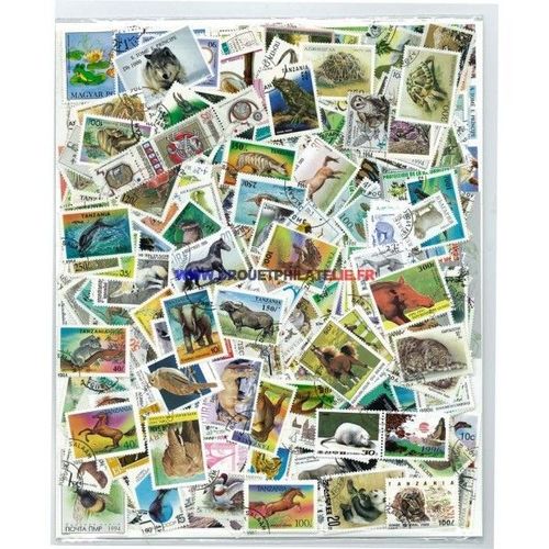 Animaux 3000 Timbres Differents Obliteres 