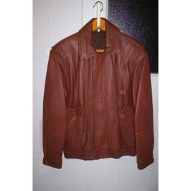 Blouson Cuir Marron Clair