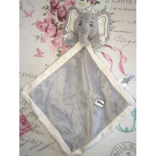 Doudou Éléphant Dumbo Gris Blanc Disney Nicotoy Simba Toys Benelux Peluche Plush 