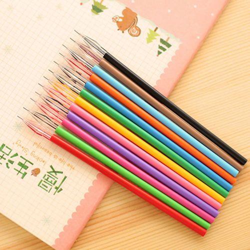 Lot De 9 Stylos Gel Bille Multicolores Idée Cadeau Original Fournitures École Rentrée