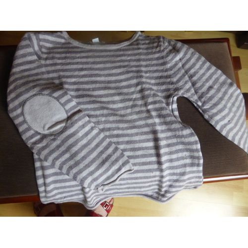 Pull Vertbaudet . Coton 6 Ans Gris