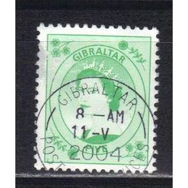 Gibraltar 1999 : Reine Elizabeth 2 - Timbre 5 P. Vert Vif Oblitéré