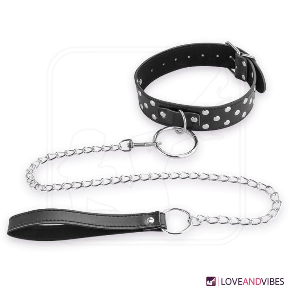 COLLIER BDSM - Collier cuir anneau