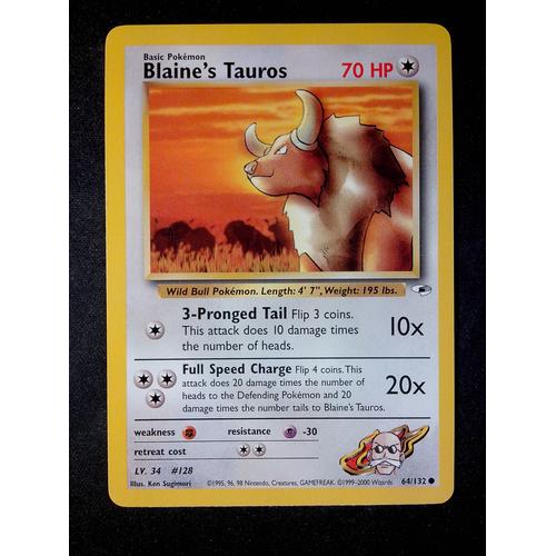 Blaine's Tauros 64/132 Set Gym Heroes