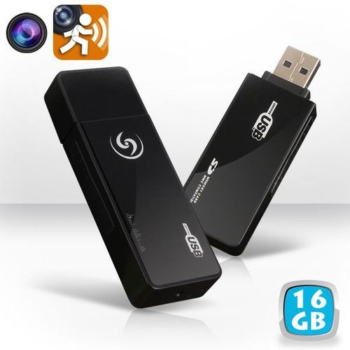 Clé USB caméra espion détection de mouvement mini appareil photo Micro SD 16 Go - YONIS