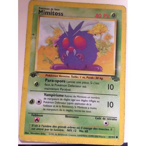Carte Pokemon Mimitoss Édition 1
