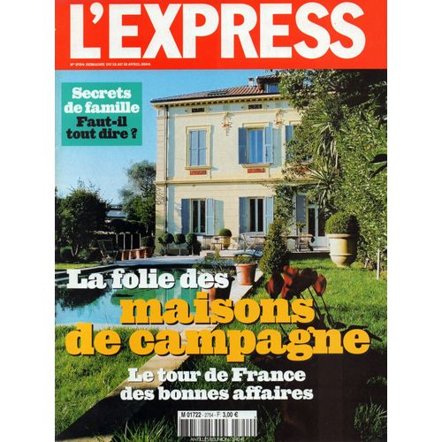 L Express N° 2754 : La Folie Des Maisons De Campagne