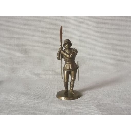 Figurine Publicitaire MOKAREX - Pion D'échecs "Le Vougier" (Moyen Âge) - 54 Mm, Plastique Argenté - Occasion
