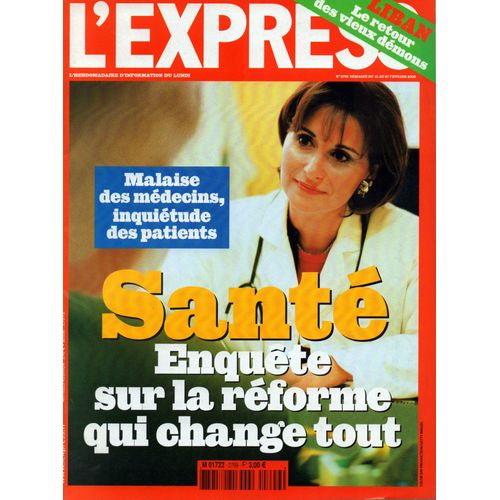 L'express N° 2799 : L'express Enquête Santé