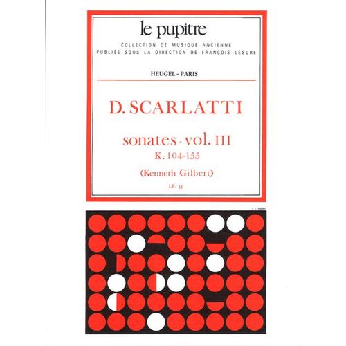 Sonates Volume 3 K. 104-155  Lp 33 - Collection Le Pupitre