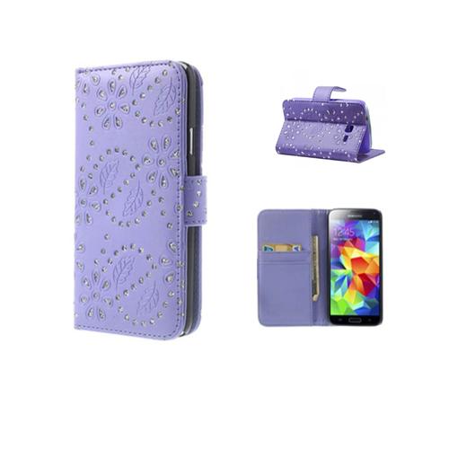 Etui Coque Housse Wiko Rainbow 4g Diamant Strass Violet Kaeesi®