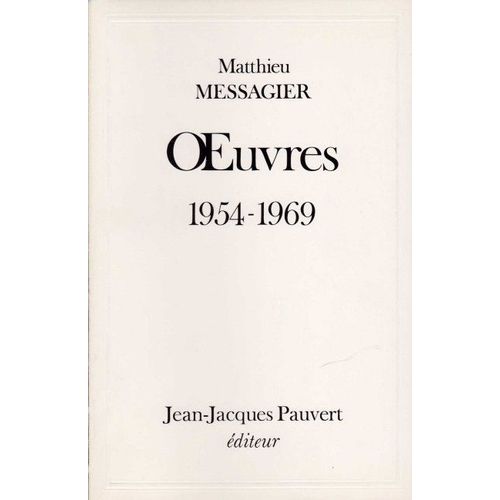 Oeuvres 1954-1969