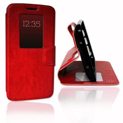 Etui Housse Coque Folio Rouge Pour Lg G2 By Ph26