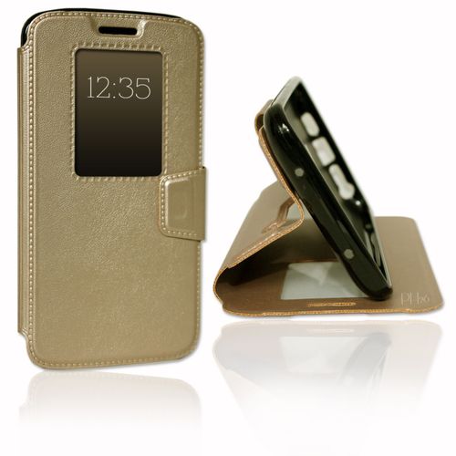 Etui Housse Coque Folio Or Gold Pour Lg G2 By Ph26