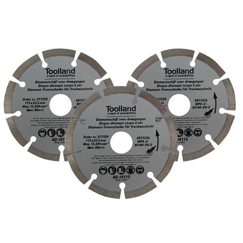 Disques De Diamant - 115 Mm - Segmenté - 3 Pcs