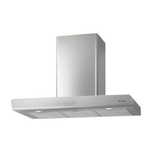 Brandt BHB6902X - Hotte - hotte décorative - largeur : 90 cm - profondeur : 50 cm - evacuation & recyclage - gris