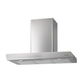 Brandt BHB6902X - Hotte - hotte décorative - largeur : 90 cm - profondeur : 50 cm - evacuation & recyclage - gris