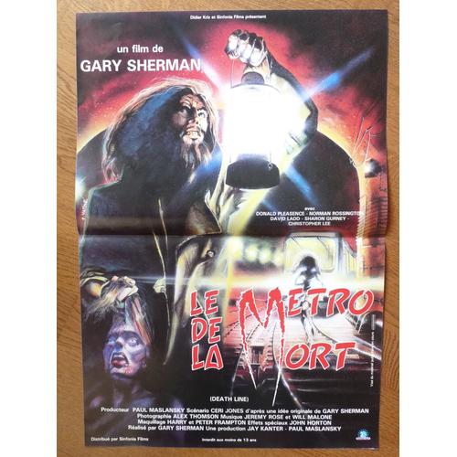 Le Métro De La Mort De Gary Sherman Avec Donald Pleasance, Christopher Lee... - Affichette Originale De Film Format 40 X 60 Cm