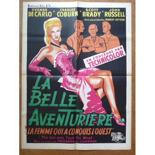 La Belle Aventurière De Frederick De Cordova Avec Yvonne De Carlo... - Affichette Originale De Film Format 80 X 60 Cm