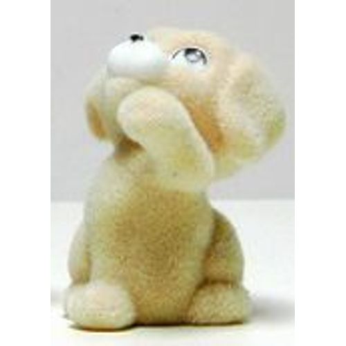 Mini Figurine Chien Beige - Série Animaux En Feutrine (Kinder 2013)