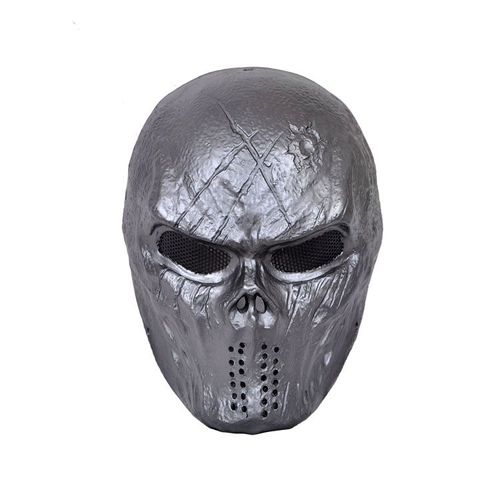 Masque Airsoft Paintball Armée Fibre De Verre Solide Bonne Qualité Avec Grille Et Mousse Intérieure Coloris Gris, Argenté, Noir, Or Et Autres Pour Protection Cosplay Déguisement. Black Sugar Paris